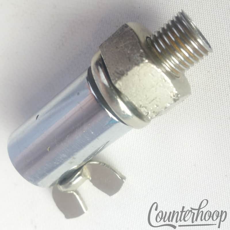 W&A Ludwig/++ Bass Drum 3/8Disappearing Spur Mount Leg Receiver Chrome Vintage image 1