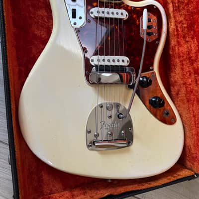 Fender Jaguar 1965 - Olympic White with Matching Headstock vintage 100% stock Johnny Marr Original Finish & Electronics – Original Case image 6