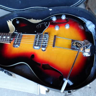 Vintage 1960s Galanti Hollow Body Electric Guitar Rare image 4