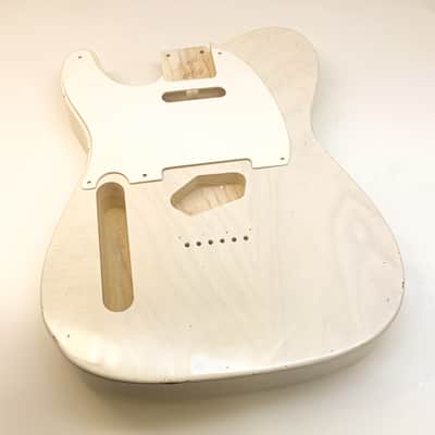 4lbs 2oz BloomDoom Nitro Lacquer Aged Relic White Blonde LEFTY T-Style Vintage Guitar Body image 1