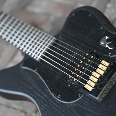 ESP LTD Alex Wade AW-XJ7 Baritone Evertune - Black Open Grain Satin image 11