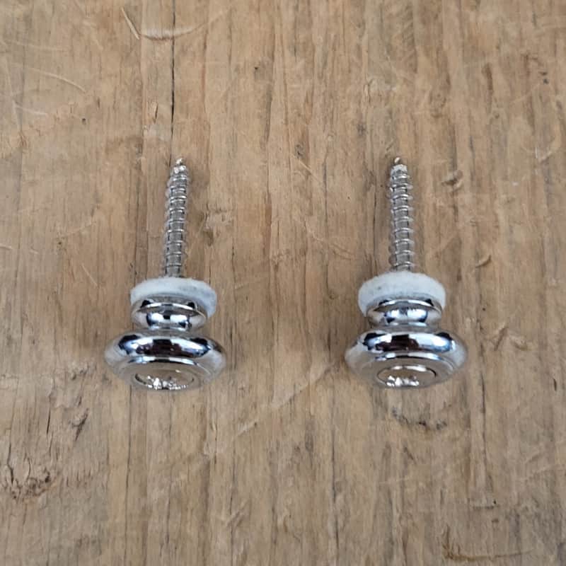 Brian May BMG Red Special Strap Buttons - Chrome image 1