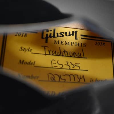 2018 Gibson Memphis ES-335 Traditional Vintage Ebony w/OHSC image 21