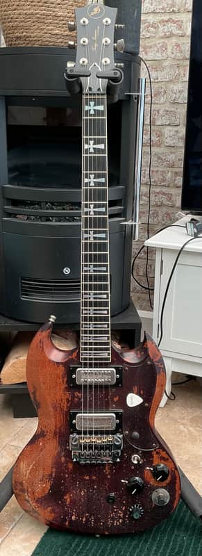 2014 Tony Iommi Black Sabbath John Diggins Relic Old Boy SG First ever made VOS! image 1