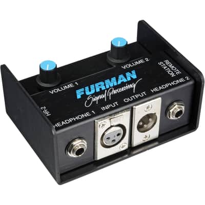 Furman HR-2 Headphone Remote Station - 2 Headphone Outputs with Independent Volume Control image 1