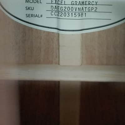 D'Angelico Excel Gramercy Vintage Natural Acoustic-Electric Guitar DAEG200VNATGP2 w/ Gig Bag image 12