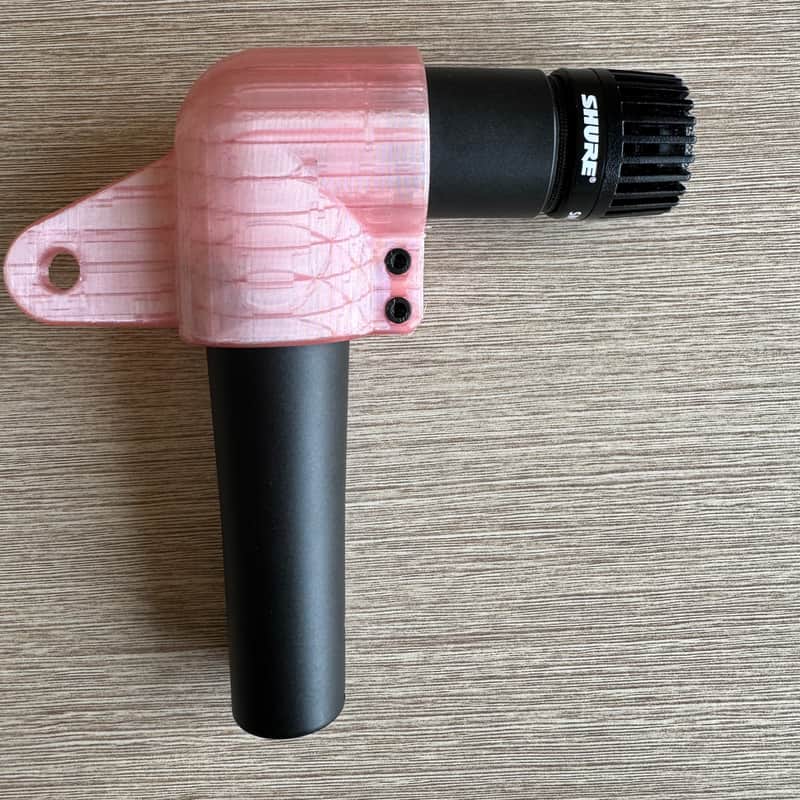 Shure SM57 Transformerless Mod - Pink w/ Granelli Right Angle - Excellent Condition image 1