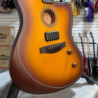 Fender Acoustasonic Standard Jazzmaster - Honey Burst & PLEK*D #866 image 1