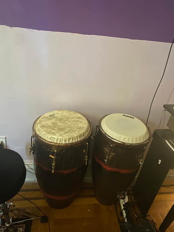 L.P. Caliente congas - Brown and red image 1