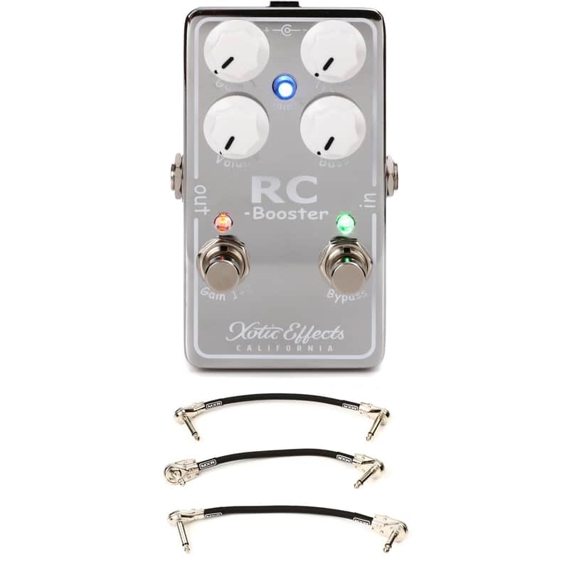 Xotic RC Booster-V2 Pedal with 3 Patch Cables image 1