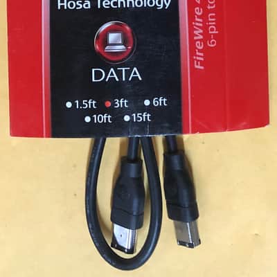Hosa FIW-66-103 FireWire 400 Cable - Black image 1