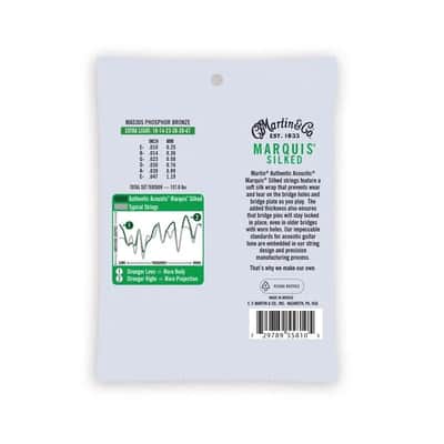 Martin MA530S Authentic Acoustic Marquis Silked Phosphor Bronze Acoustic Guitar Strings Extra Light 10-47 image 3
