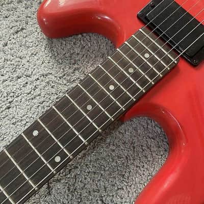 Custom Red Glossy Finish Guitar, Basswood Body, Maple Neck, Rosewood Fingerboard, Silver Hardware image 4