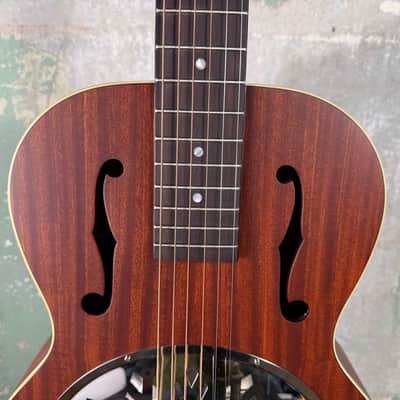 Recording King Rattlesnake Wood Body Resonator Guitar - Brown Satin image 4