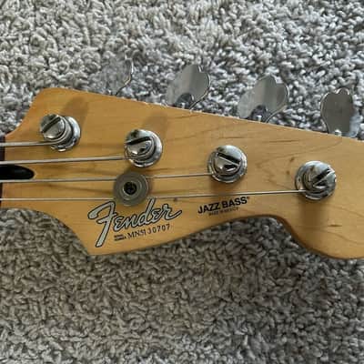 Fender Standard Jazz Bass Vintage 1995 Black Pearloid MIM 4-String Bass Guitar image 6