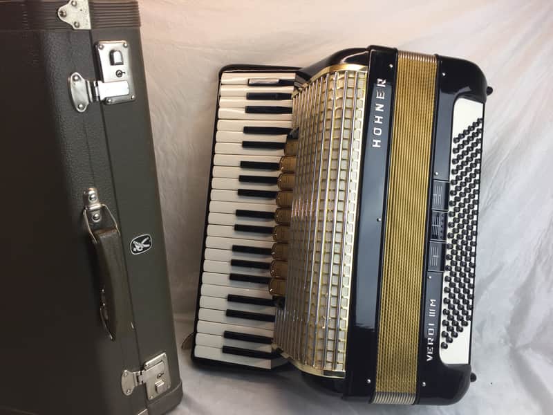 Vintage 1960's Hohner Verdi III M Accordion 120 Bass 9 Treble 3 Bass Reeds image 1