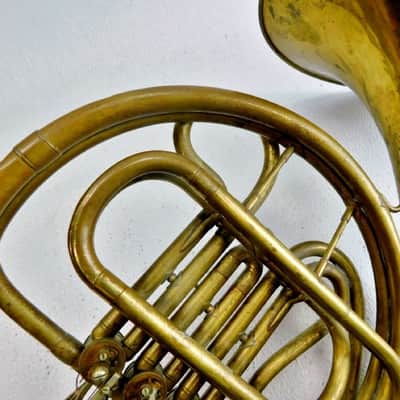 Geo C. Diver Music Co Gold Star Single French Horn, USA,  Lacquered Brass image 7