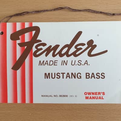 [Vintage] Fender Mustang Bass Owner's Manual 1978 (#1) image 1