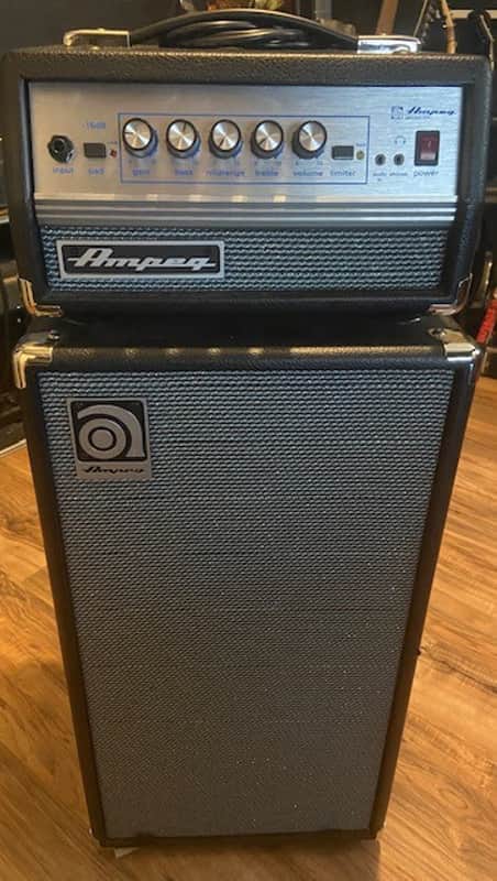 Ampeg Micro VR 200-Watt 2x10" Compact Solid State Bass Amp Stack image 1