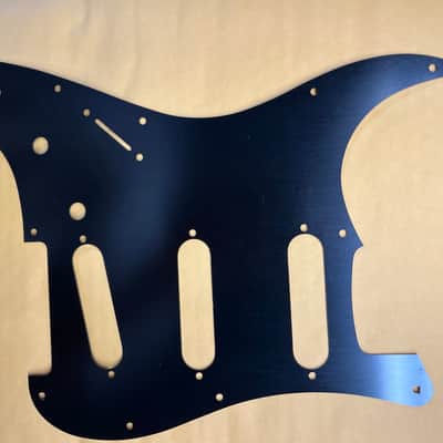 New Black Anodized Brushed Aluminum Stratocaster Guitar SSS Replacement Pickguard Scratch Plate Pick Guard image 3