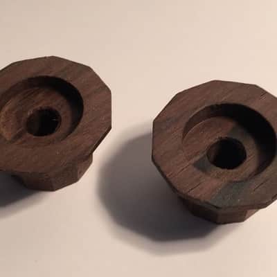 Guilford Brazilian Rosewood 11 Sided Facet Cut Guitar Knobs - 1 Pair - USA image 3