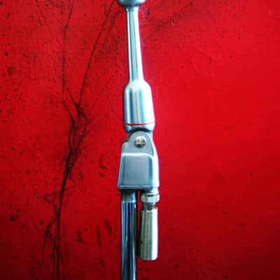 Vintage 1950's Turner 95D / 95 dynamic microphone Satin Chrome High Z harp mic w Switchcraft XLR cable adapter Shure Ampex image 9