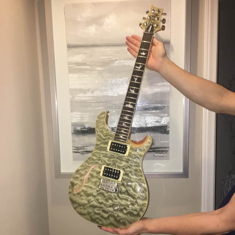 PRS SE Custom 22 Semi-Hollow Green image 1