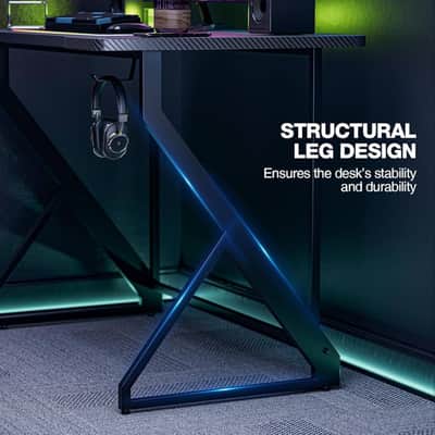 Music Production Desk - Studio Table Workstation with K-Shaped Legs for Producers image 4