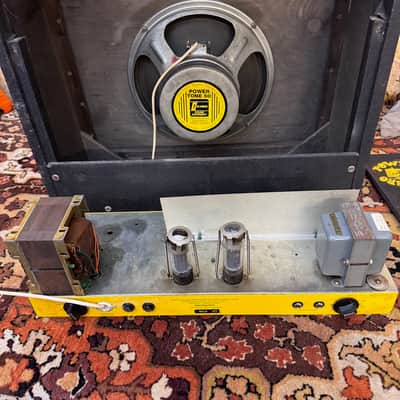 Vintage 1970s *1973* Carlsbro 50 Top Guitar Valve Amplifier 1x12 Combo Powertone imagen 12