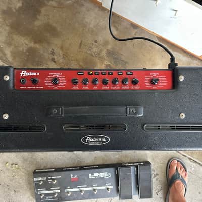 Line 6 Flextone II HD 100-Watt Stereo Digital Modeling Guitar Amp Head 2001 - 2004 - Black / Red image 2