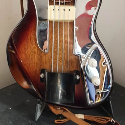 Vintage early 1960 Guyatone Hoshino Star Logo Bass Tobacco Burst Short Scale #1950 4 String Japan (MIJ) image 1