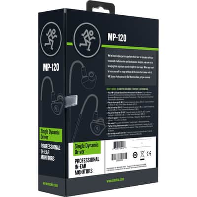 Mackie MP-120 Single Dynamic Driver Professional In-ear Monitors-NEW image 7