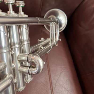 Buescher Model 9 Bb Trumpet (1921) (rare mute) (silver plated) (gold wash bell) (LP) SN 81491 image 20