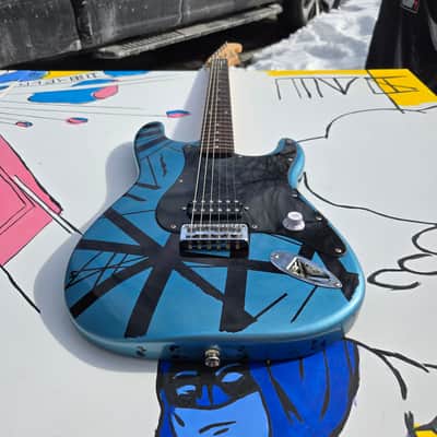 Squier Stratocaster Bullet EVH tribute image 8