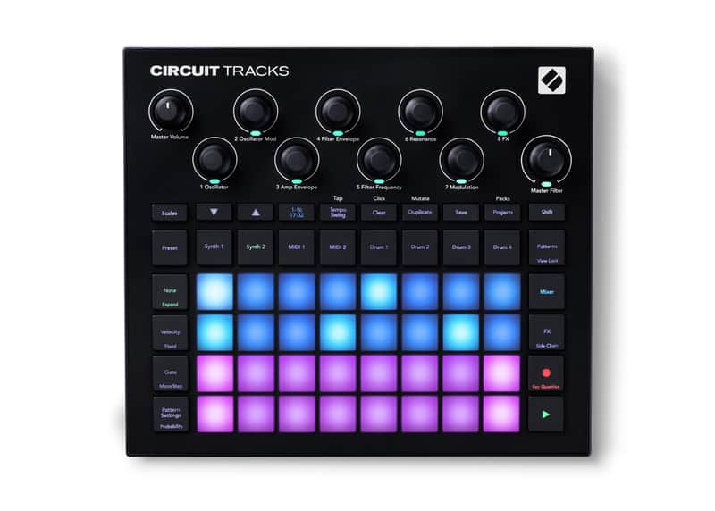 Novation  Circuit Tracks Groovebox / Sequencer With Synth Standalone Groovebox NEW - BLACK image 1