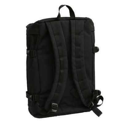 DMC Technics Vinyl Record DJ Utility Backpack 25 (black with silver embroidered logo) image 2