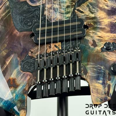 Legator Ghost X7F Multiscale Headless 7-String Electric Guitar w/ Bag - Coral image 7