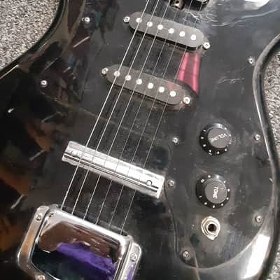 Harmony Strat  Black Electric Guitar image 8