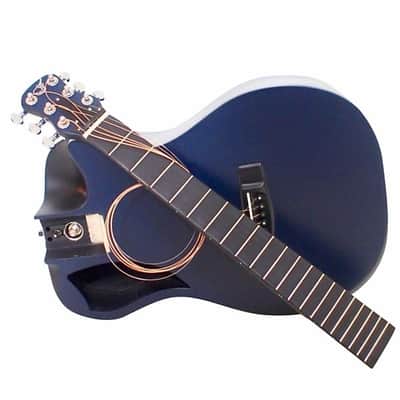 Journey Instruments OF660  Carbon Fiber Collapsible Travel Guitar w/Bag & Pickup Blue image 6