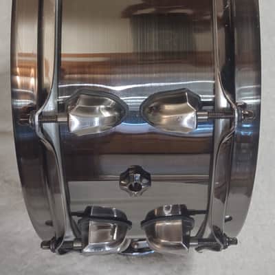 Mapex Black Panther Blade 14x5.5" Steel Snare Drum - Brushed Nickel Over Steel image 9