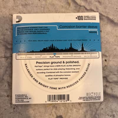 D'Addario EFT16 Flat Top Phosphor Bronze 12-53 image 3