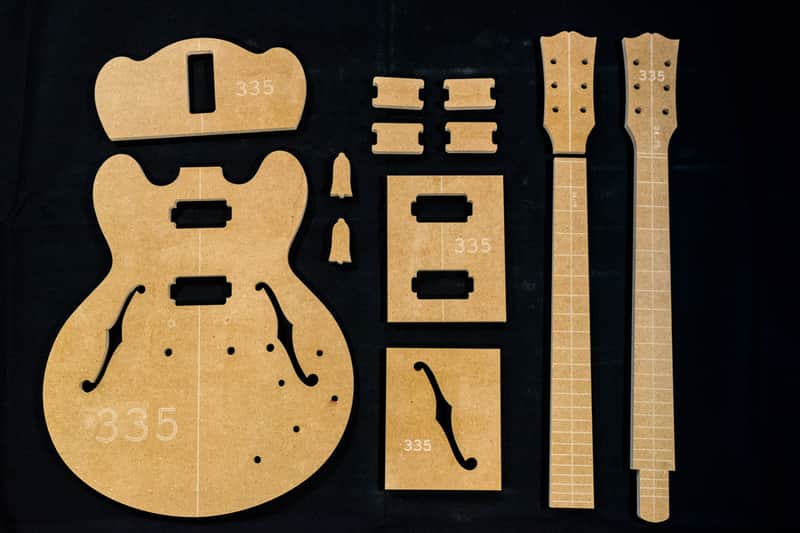 Guitar Templates ~ 335 ~ 1/2" MDF ~ CNC Router Set w/ Neck image 1