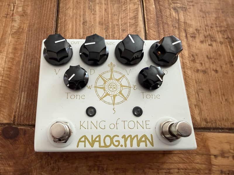 Analogman King of Tone V4 with Red Side High Gain - WHITE image 1