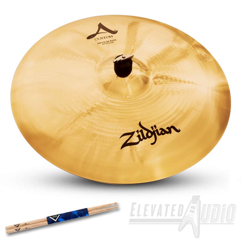 Zildjian A Custom 20" Medium Ride Cymbal + FREE Vater Hickory Drum Sticks! CA's #1 Dealer! image 1