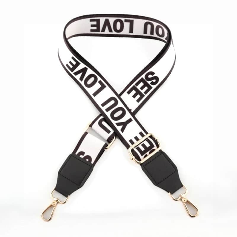 Guitar Strap | Handbag Strap-JD-PB-013-White / Light Gold buckle image 1