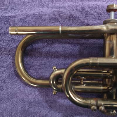 Frank Holton Collegiate cornet with rare Holton 70A mouthpiece image 5