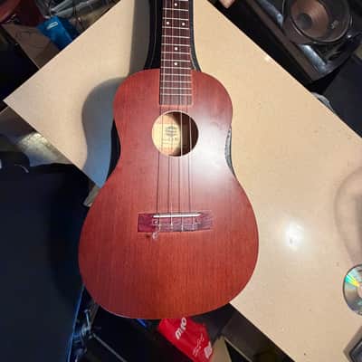Vintage El Degas EU 55 Baritone Ukulele MIJ Japan Lawsuit Era Mahogany Near Mint image 3