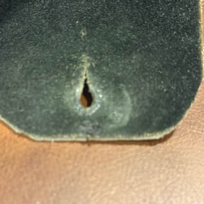 Guitar Center Vintage Leather Guitar Bass Strap -3.25" wide Black / Grey - Suede back- fixed ends image 12