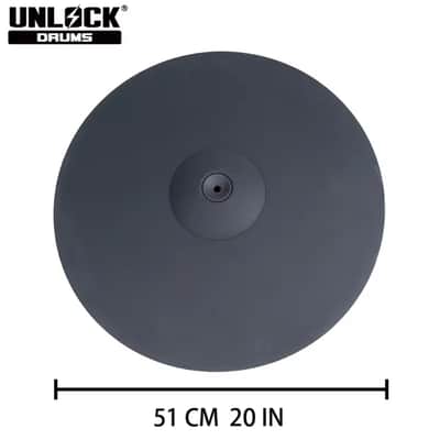 UNLOCK 20” 3 Zone Thin RIDE Cymbal for Roland Alesis Kit image 2