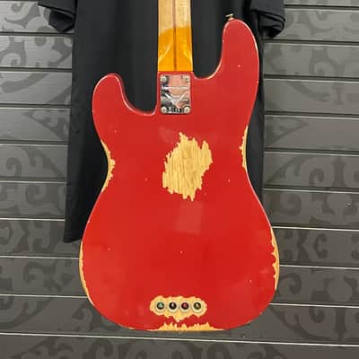 FENDER CUSTOM SHOP LIMITED EDITION '53 PRECISION BASS - HEAVY RELIC, AGED CIMARRON RED 2023 - AGED CIMARRON RED image 4